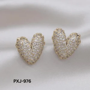 heart shape pearl korean earring